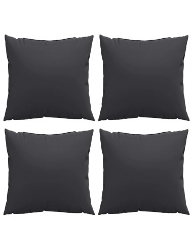 Cuscini per Divano 4 pz Neri 40x40 cm in Tessuto