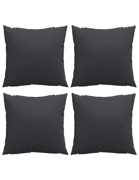 Cuscini per Divano 4 pz Neri 40x40 cm in Tessuto