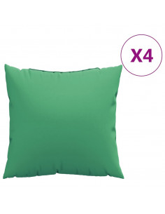 Cuscini per Divano 4 pz Verdi 60x60 cm in Tessuto 2