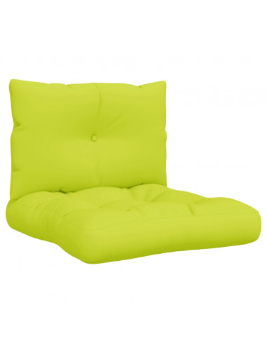 Cuscini per Divani in Pallet 2 pz Verde Intenso in Tessuto