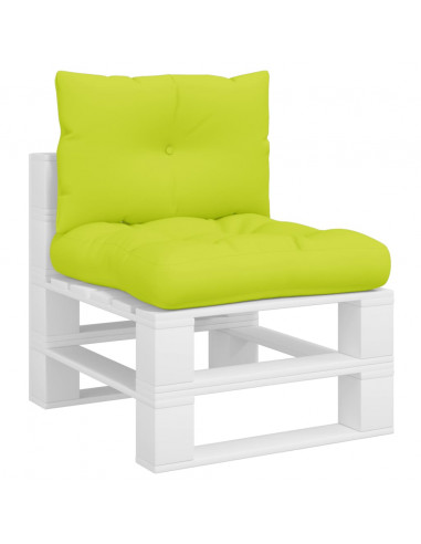 Cuscini per Divani in Pallet 2 pz Verde Intenso in Tessuto