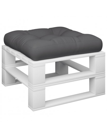 Cuscino per Pallet Grigio 60x60x12 cm in Tessuto