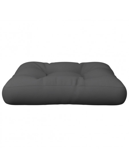 Cuscino per Pallet Grigio 60x60x12 cm in Tessuto