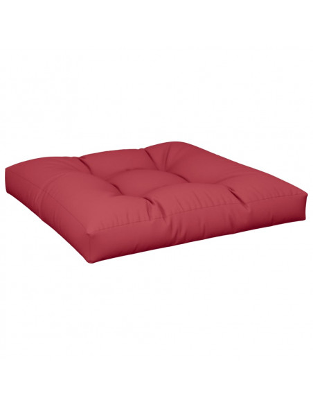 Cuscino per Pallet Rosso Vino 80x80x12 cm in Tessuto