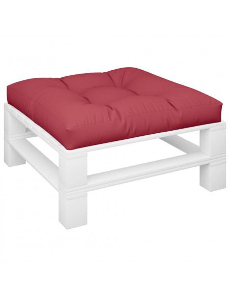 Cuscino per Pallet Rosso Vino 80x80x12 cm in Tessuto