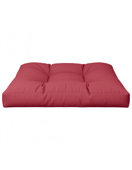 Cuscino per Pallet Rosso Vino 80x80x12 cm in Tessuto