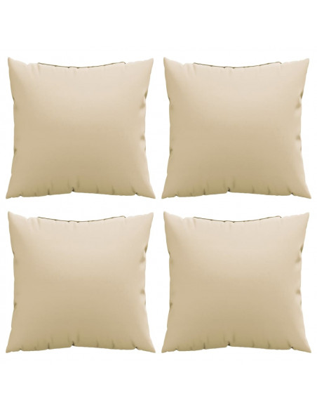 Cuscini per Divano 4 pz Beige 40x40 cm in Tessuto