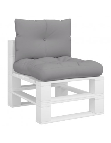 Cuscini per Pallet 2 pz Grigi in Tessuto