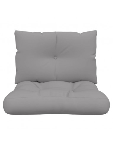 Cuscini per Pallet 2 pz Grigi in Tessuto