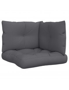 Cuscini per Pallet 3 pz Antracite in Tessuto 2