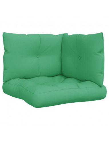 Cuscini per Pallet 3 pz Verdi in Tessuto