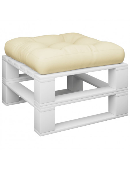 Cuscino per Pallet Crema 60x61,5x10 cm in Tessuto