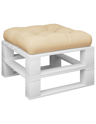 Cuscino per Pallet Beige 50x50x12 cm in Tessuto