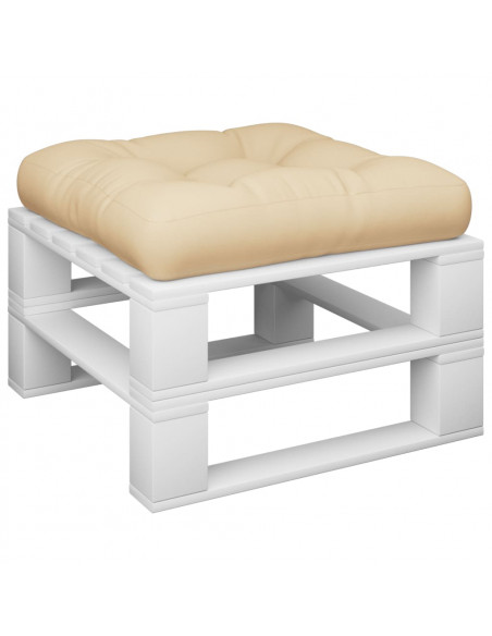 Cuscino per Pallet Beige 50x50x12 cm in Tessuto