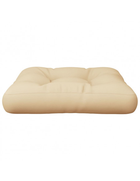 Cuscino per Pallet Beige 50x50x12 cm in Tessuto