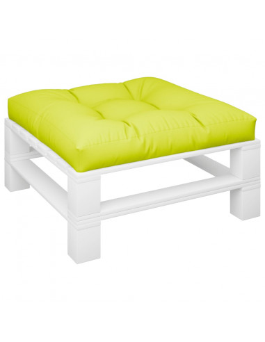 Cuscino per Pallet Verde Brillante 70x70x12 cm in Tessuto