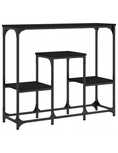 Tavolino Consolle Nero 89,5x28x76 cm in Legno Multistrato