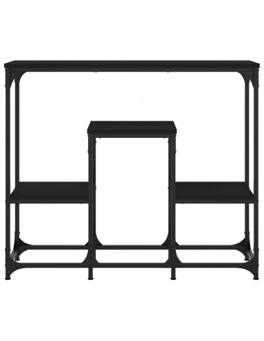 Tavolino Consolle Nero 89,5x28x76 cm in Legno Multistrato