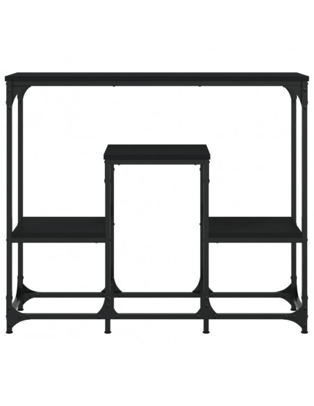 Tavolino Consolle Nero 89,5x28x76 cm in Legno Multistrato