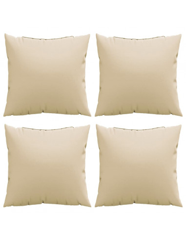 Cuscini per Divano 4 pz Beige 50x50 cm in Tessuto