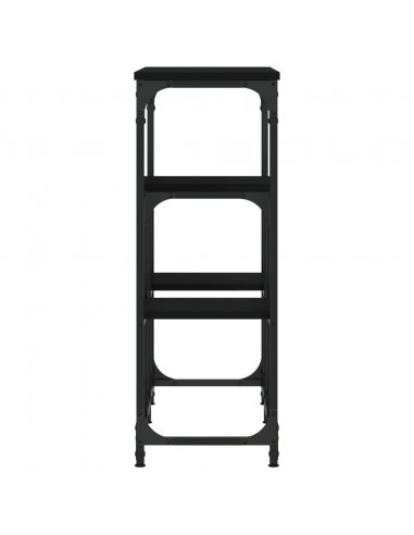 Tavolino Consolle Nero 89,5x28x76 cm in Legno Multistrato