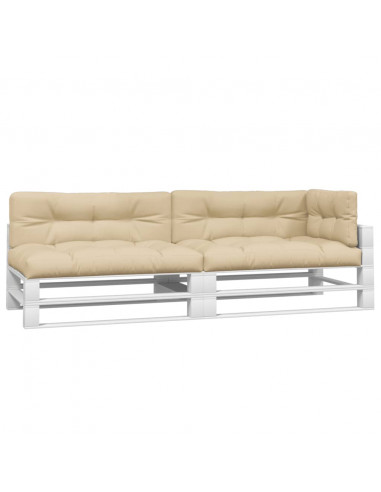 Cuscini per Pallet 5 pz Beige in Tessuto