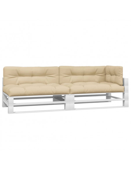 Cuscini per Pallet 5 pz Beige in Tessuto