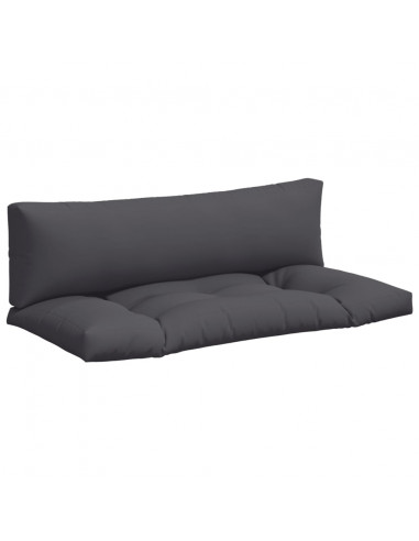 Cuscini per Pallet 2 pz Antracite in Tessuto