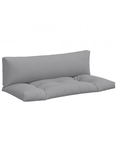 Cuscini per Pallet 2 pz Grigi in Tessuto