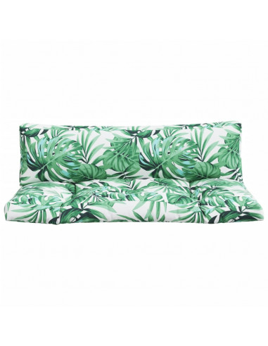 Cuscini per Pallet 2 pz Motivo a Foglie Tessuto