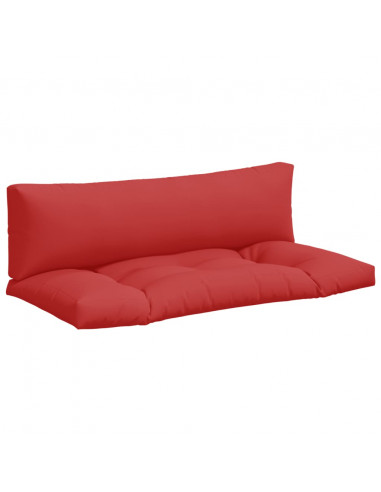 Cuscini per Pallet 2 pz Rossi in Tessuto