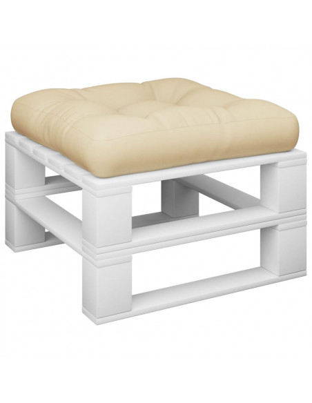 Cuscino per Pallet Beige 58x58x10 cm in Tessuto
