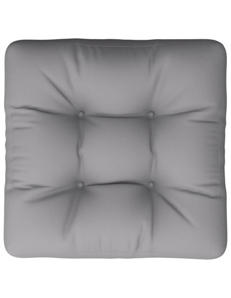 Cuscino per Pallet Grigio 58x58x10 cm in Tessuto