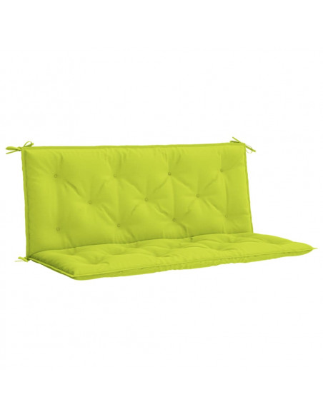 Cuscini per Panca 2 pz Verde Intenso 120x50x7 cm Tessuto Oxford