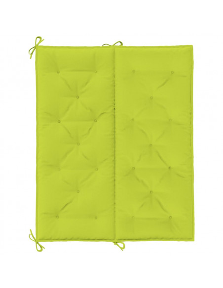 Cuscini per Panca 2 pz Verde Intenso 120x50x7 cm Tessuto Oxford