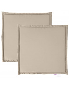 Imbottitura per Seduta Giardino 2pz Tortora 45x45x2 cm Quadrata 2