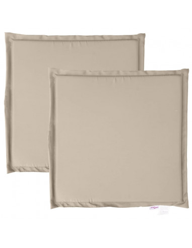 Imbottitura per Seduta Giardino 2pz Tortora 45x45x2 cm Quadrata