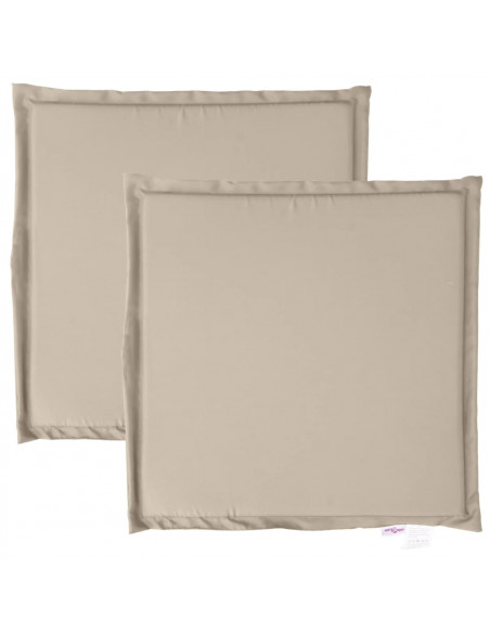 Imbottitura per Seduta Giardino 2pz Tortora 45x45x2 cm Quadrata