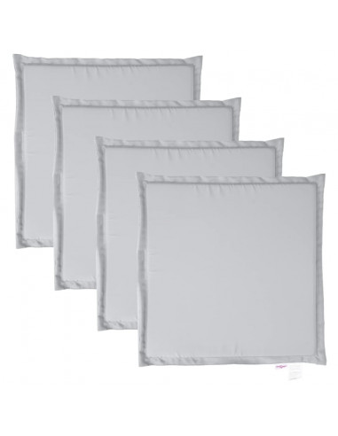 Imbottitura per Seduta Giardino 4pz Grigio Chiaro 45x45x2 cm