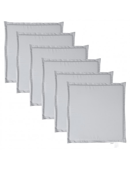 Imbottitura per Seduta Giardino 6pz Grigio Chiaro 45x45x2 cm