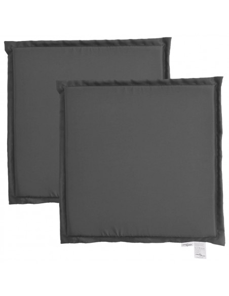 Imbottitura Seduta Giardino 2 pz Antracite 45x45x2 cm Quadrata