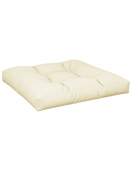 Cuscini per Pallet 2 pz Crema in Tessuto