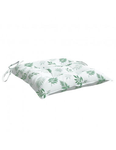 Cuscini per Sedia 2 pz a Foglie 50x50x7 cm Tessuto Oxford