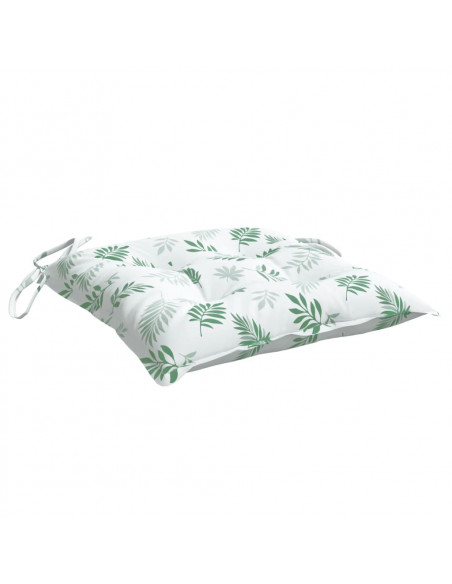 Cuscini per Sedia 2 pz a Foglie 50x50x7 cm Tessuto Oxford