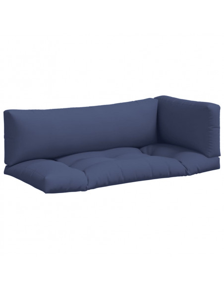 Cuscini per Pallet 3 pz Blu Marino in Tessuto Oxford