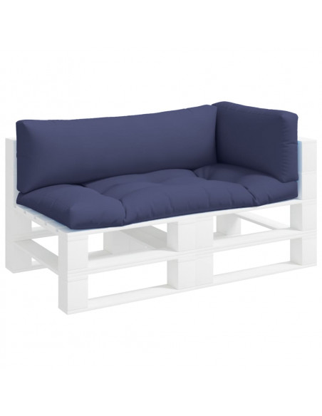 Cuscini per Pallet 3 pz Blu Marino in Tessuto Oxford