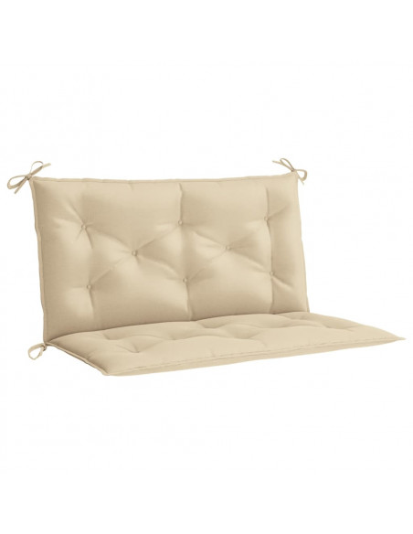 Cuscini Panca da Giardino 2pz Beige 100x50x7cm Tessuto Oxford
