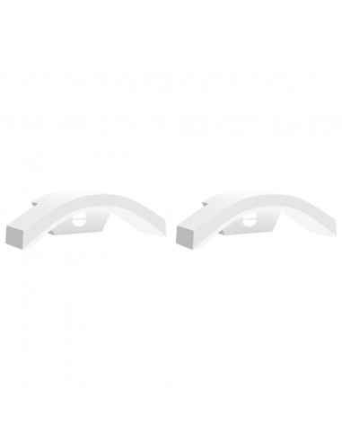 Applique con LED e Sensore 2 pz Bianche in Alluminio Pressofuso