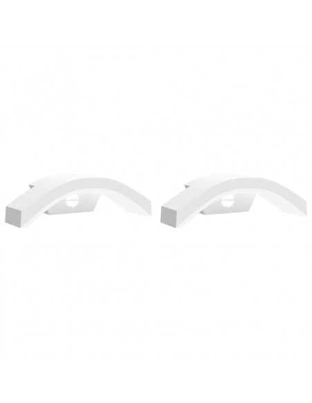 Applique con LED e Sensore 2 pz Bianche in Alluminio Pressofuso