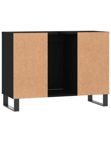 Mobile da Bagno Nero 80x33x60 cm in Legno Multistrato